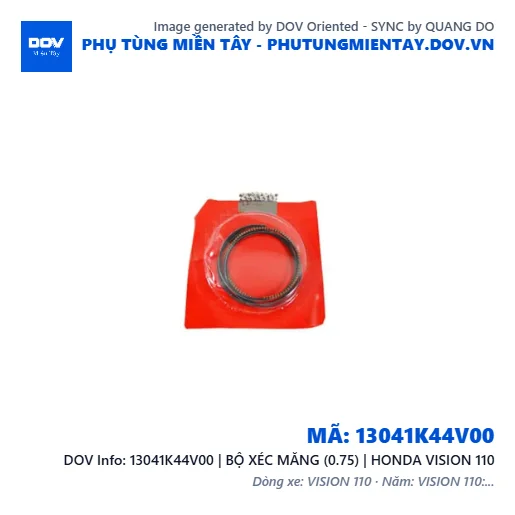 13041K44V00 | BỘ XÉC MĂNG (0.75) | HONDA VISION 110 — 13041K44V00