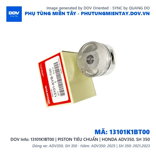 13101K1BT00 | PISTON TIÊU CHUẨN | HONDA ADV350, SH 350 — 13101K1BT00