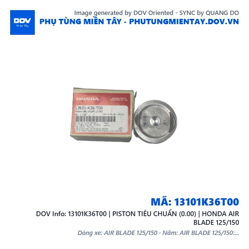 13101K36T00 | PISTON TIÊU CHUẨN (0.00) | HONDA AIR BLADE 125/150 — 13101K36T00