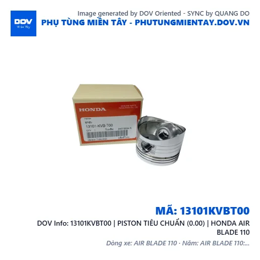 13101KVBT00 | PISTON TIÊU CHUẨN (0.00) | HONDA AIR BLADE 110 — 13101KVBT00