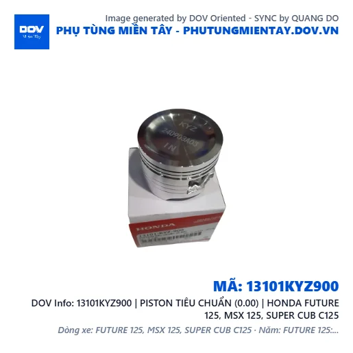 13101KYZ900 | PISTON TIÊU CHUẨN (0.00) | HONDA FUTURE 125, MSX 125, SUPER CUB C125 — 13101KYZ900