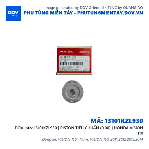 13101KZL930 | PISTON TIÊU CHUẨN (0.00) | HONDA VISION 110 — 13101KZL930