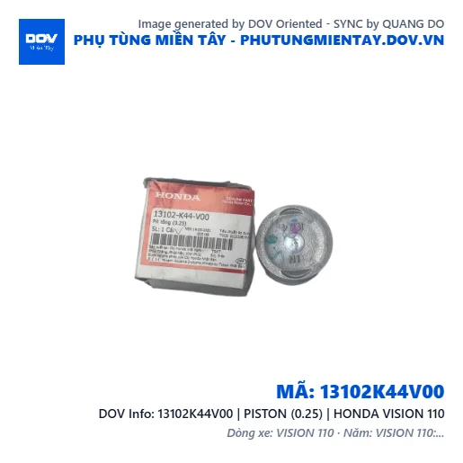 13102K44V00 | PISTON (0.25) | HONDA VISION 110 — 13102K44V00