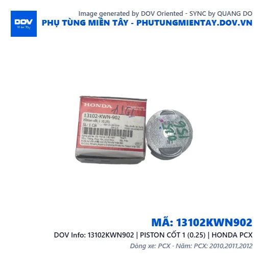 13102KWN902 | PISTON CỐT 1 (0.25) | HONDA PCX — 13102KWN902