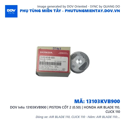 13103KVB900 | PISTON CỐT 2 (0.50) | HONDA AIR BLADE 110, CLICK 110 — 13103KVB900