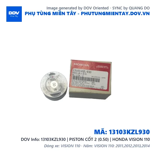 13103KZL930 | PISTON CỐT 2 (0.50) | HONDA VISION 110 — 13103KZL930