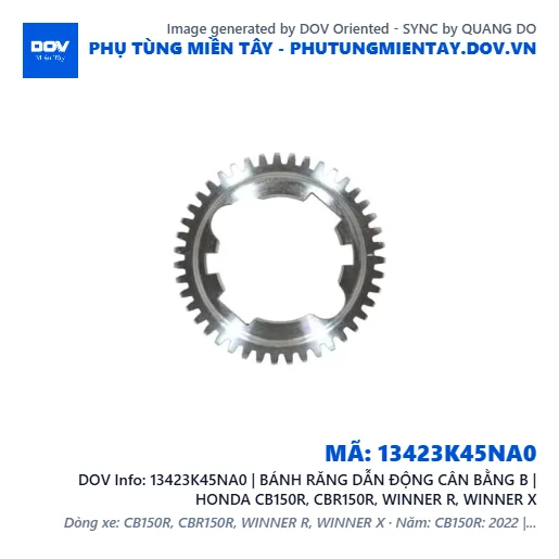 13423K45NA0 | BÁNH RĂNG DẪN ĐỘNG CÂN BẰNG B | HONDA CB150R, CBR150R, WINNER R, WINNER X — 13423K45NA0