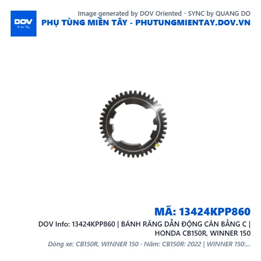 13424KPP860 | BÁNH RĂNG DẪN ĐỘNG CÂN BẰNG C | HONDA CB150R, WINNER 150 — 13424KPP860