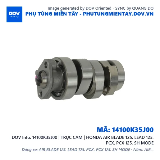 14100K35J00 | TRỤC CAM | HONDA AIR BLADE 125, LEAD 125, PCX, PCX 125, SH MODE — 14100K35J00