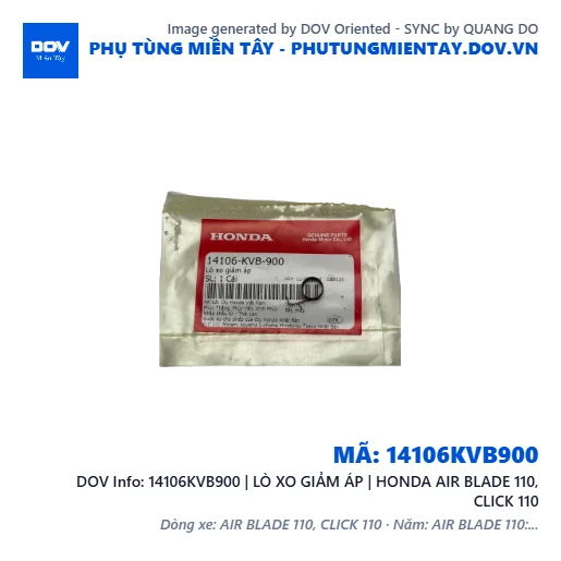14106KVB900 | LÒ XO GIẢM ÁP | HONDA AIR BLADE 110, CLICK 110 — 14106KVB900