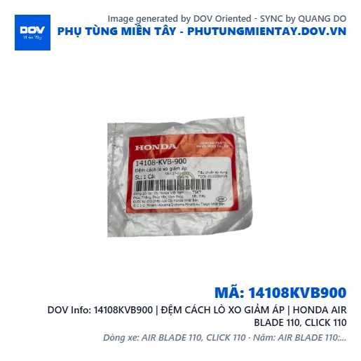 14108KVB900 | ĐỆM CÁCH LÒ XO GIẢM ÁP | HONDA AIR BLADE 110, CLICK 110 — 14108KVB900