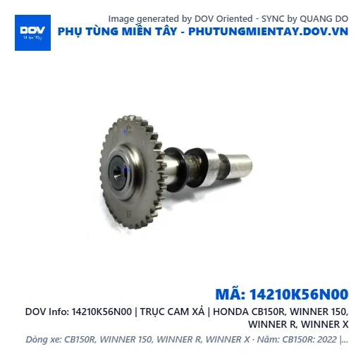 14210K56N00 | TRỤC CAM XẢ | HONDA CB150R, WINNER 150, WINNER R, WINNER X — 14210K56N00