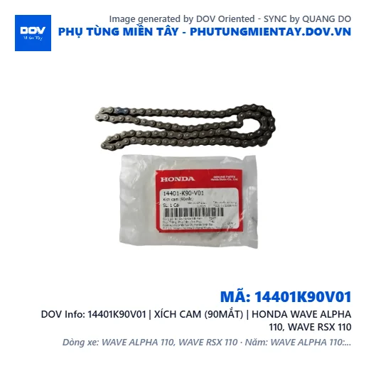 14401K90V01 | XÍCH CAM (90MẮT) | HONDA WAVE ALPHA 110, WAVE RSX 110 — 14401K90V01