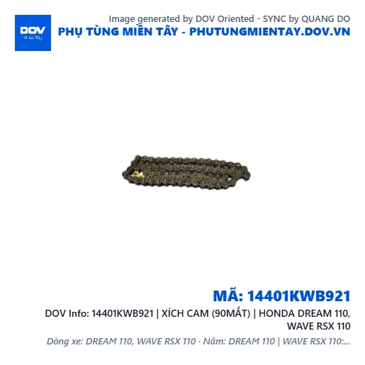 14401KWB921 | XÍCH CAM (90MẮT) | HONDA DREAM 110, WAVE RSX 110 — 14401KWB921