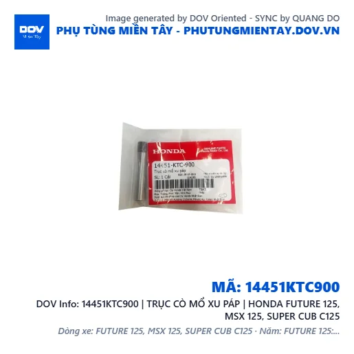 14451KTC900 | TRỤC CÒ MỔ XU PÁP | HONDA FUTURE 125, MSX 125, SUPER CUB C125 — 14451KTC900
