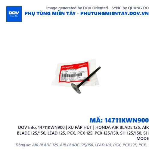 14711KWN900 | XU PÁP HÚT | HONDA AIR BLADE 125, AIR BLADE 125/150, LEAD 125, PCX, PCX 125, PCX 125/150, SH 125/150, SH MODE — 14711KWN900