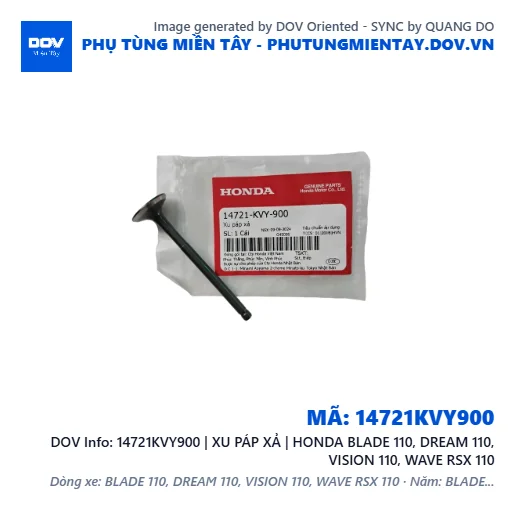 14721KVY900 | XU PÁP XẢ | HONDA BLADE 110, DREAM 110, VISION 110, WAVE RSX 110 — 14721KVY900