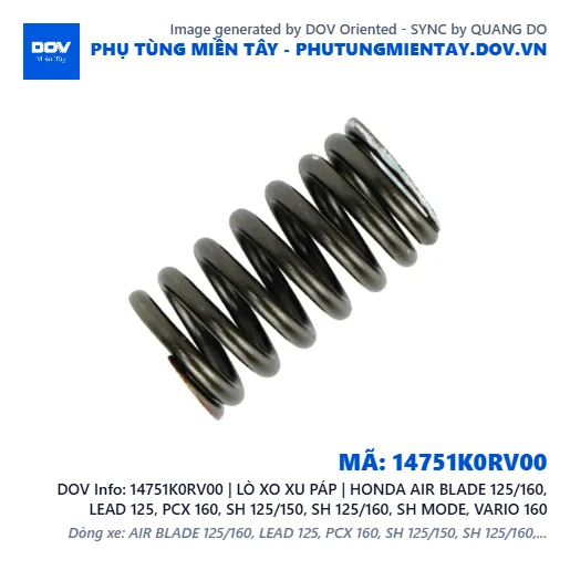 14751K0RV00 | LÒ XO XU PÁP | HONDA AIR BLADE 125/160, LEAD 125, PCX 160, SH 125/150, SH 125/160, SH MODE, VARIO 160 — 14751K0RV00