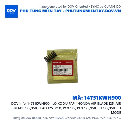 14751KWN900 | LÒ XO XU PÁP | HONDA AIR BLADE 125, AIR BLADE 125/150, LEAD 125, PCX, PCX 125, PCX 125/150, SH 125/150, SH MODE — 14751KWN900