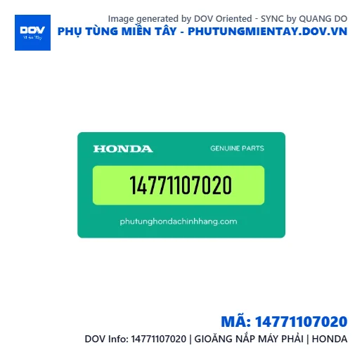 14771107020 | GIOĂNG NẮP MÁY PHẢI | HONDA  — 14771107020