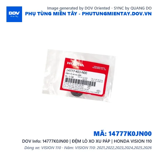 14777K0JN00 | ĐỆM LÒ XO XU PÁP | HONDA VISION 110 — 14777K0JN00