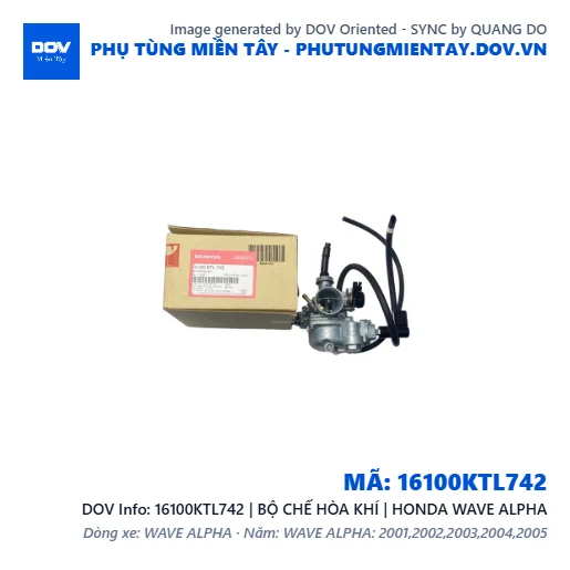 16100KTL742 | BỘ CHẾ HÒA KHÍ | HONDA WAVE ALPHA — 16100KTL742
