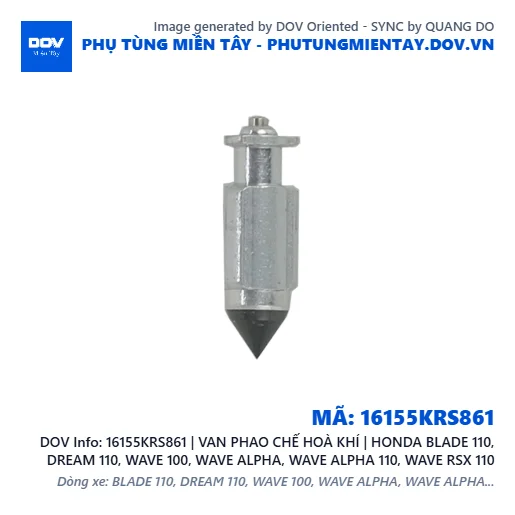 16155KRS861 | VAN PHAO CHẾ HOÀ KHÍ | HONDA BLADE 110, DREAM 110, WAVE 100, WAVE ALPHA, WAVE ALPHA 110, WAVE RSX 110 — 16155KRS861