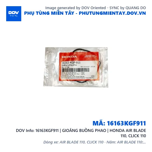 16163KGF911 | GIOĂNG BUỒNG PHAO | HONDA AIR BLADE 110, CLICK 110 — 16163KGF911