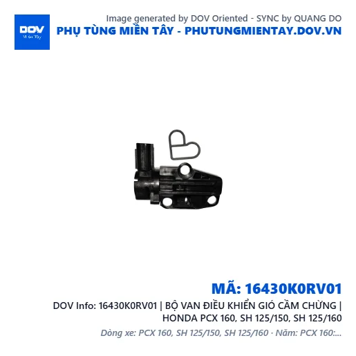 16430K0RV01 | BỘ VAN ĐIỀU KHIỂN GIÓ CẦM CHỪNG | HONDA PCX 160, SH 125/150, SH 125/160 — 16430K0RV01