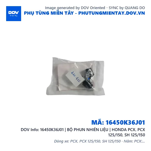 16450K36J01 | BỘ PHUN NHIÊN LIỆU | HONDA PCX, PCX 125/150, SH 125/150 — 16450K36J01