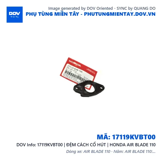 17119KVBT00 | ĐỆM CÁCH CỔ HÚT | HONDA AIR BLADE 110 — 17119KVBT00