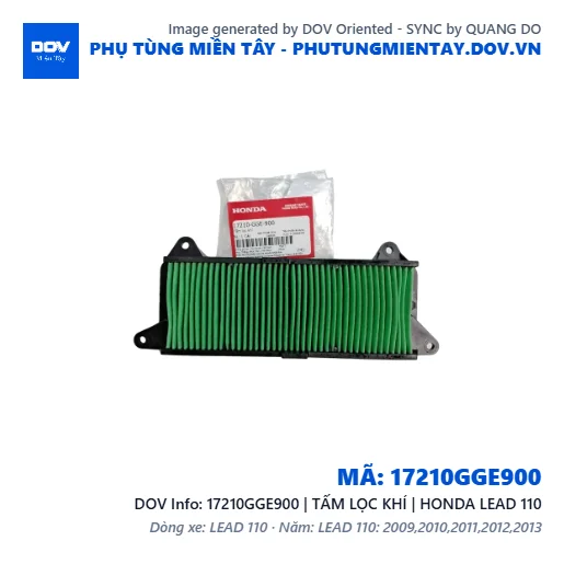 17210GGE900 | TẤM LỌC KHÍ | HONDA LEAD 110 — 17210GGE900