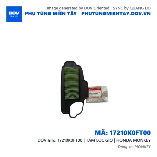 17210K0FT00 | TẤM LỌC GIÓ | HONDA MONKEY — 17210K0FT00