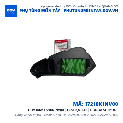 17210K1NV00 | TẤM LỌC KHÍ | HONDA SH MODE — 17210K1NV00