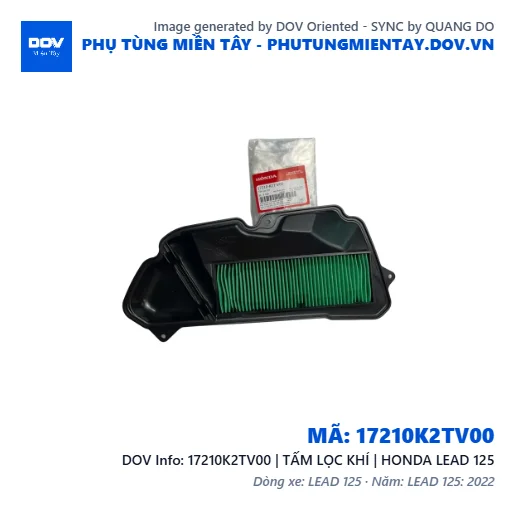 17210K2TV00 | TẤM LỌC KHÍ | HONDA LEAD 125 — 17210K2TV00