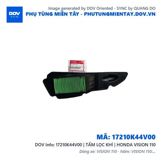 17210K44V00 | TẤM LỌC KHÍ | HONDA VISION 110 — 17210K44V00