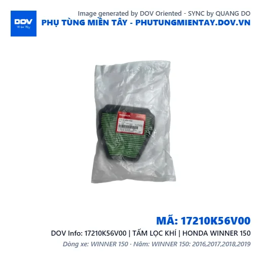 17210K56V00 | TẤM LỌC KHÍ | HONDA WINNER 150 — 17210K56V00