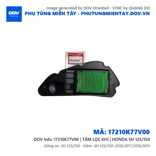 17210K77V00 | TẤM LỌC KHÍ | HONDA SH 125/150 — 17210K77V00