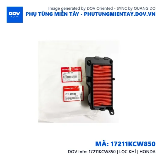 17211KCW850 | LỌC KHÍ | HONDA  — 17211KCW850