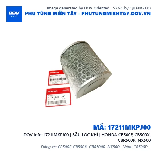 17211MKPJ00 | BẦU LỌC KHÍ | HONDA CB500F, CB500X, CBR500R, NX500 — 17211MKPJ00