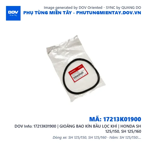 17213K01900 | GIOĂNG BAO KÍN BẦU LỌC KHÍ | HONDA SH 125/150, SH 125/160 — 17213K01900