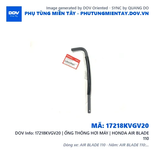 17218KVGV20 | ỐNG THÔNG HƠI MÁY | HONDA AIR BLADE 110 — 17218KVGV20