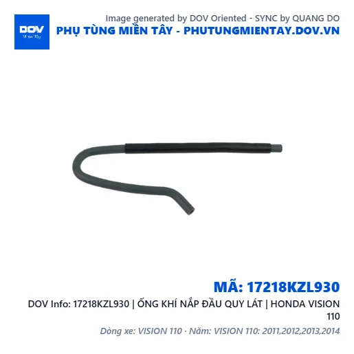 17218KZL930 | ỐNG KHÍ NẮP ĐẦU QUY LÁT | HONDA VISION 110 — 17218KZL930