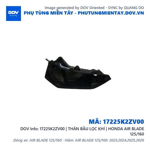 17225K2ZV00 | THÂN BẦU LỌC KHÍ | HONDA AIR BLADE 125/160 — 17225K2ZV00