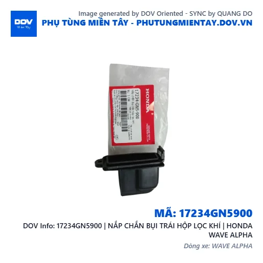 17234GN5900 | NẮP CHẮN BỤI TRÁI HỘP LỌC KHÍ | HONDA WAVE ALPHA — 17234GN5900