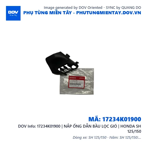 17234K01900 | NẮP ỐNG DẪN BẦU LỌC GIÓ | HONDA SH 125/150 — 17234K01900
