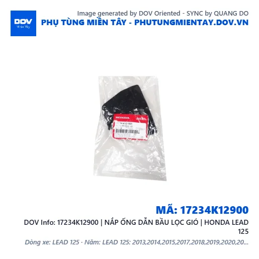 17234K12900 | NẮP ỐNG DẪN BẦU LỌC GIÓ | HONDA LEAD 125 — 17234K12900