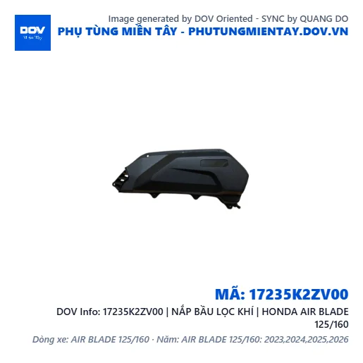 17235K2ZV00 | NẮP BẦU LỌC KHÍ | HONDA AIR BLADE 125/160 — 17235K2ZV00