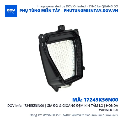 17245K56N00 | GIÁ ĐỠ & GIOĂNG ĐỆM KÍN TẤM LỌ | HONDA WINNER 150 — 17245K56N00