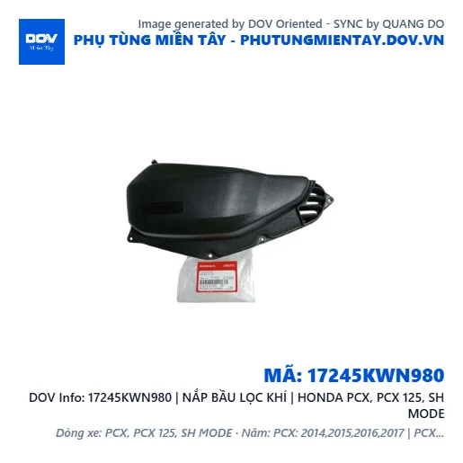 17245KWN980 | NẮP BẦU LỌC KHÍ | HONDA PCX, PCX 125, SH MODE — 17245KWN980